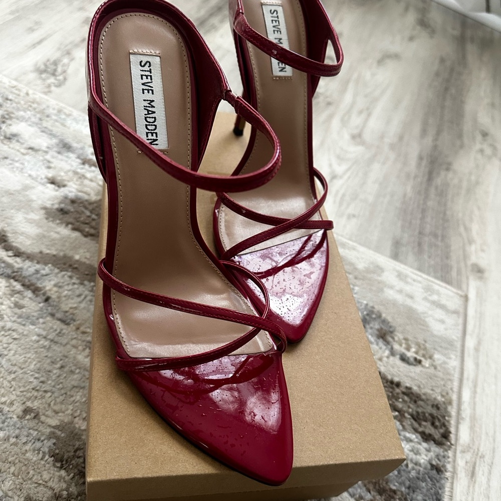 Steve Madden Women's Red Strappy Heels